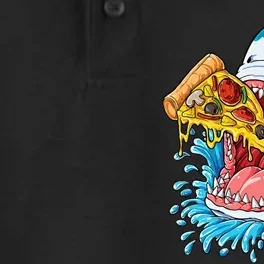 Pizza Eating Shark Food Lovers Jawsome Dry Zone Grid Performance Polo