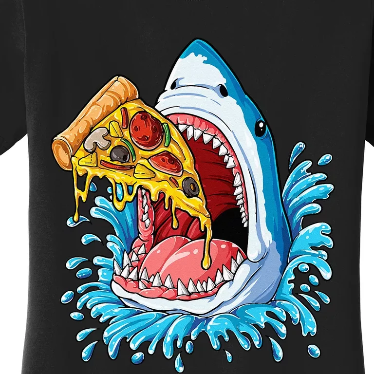 Pizza Eating Shark Food Lovers Jawsome Women's T-Shirt