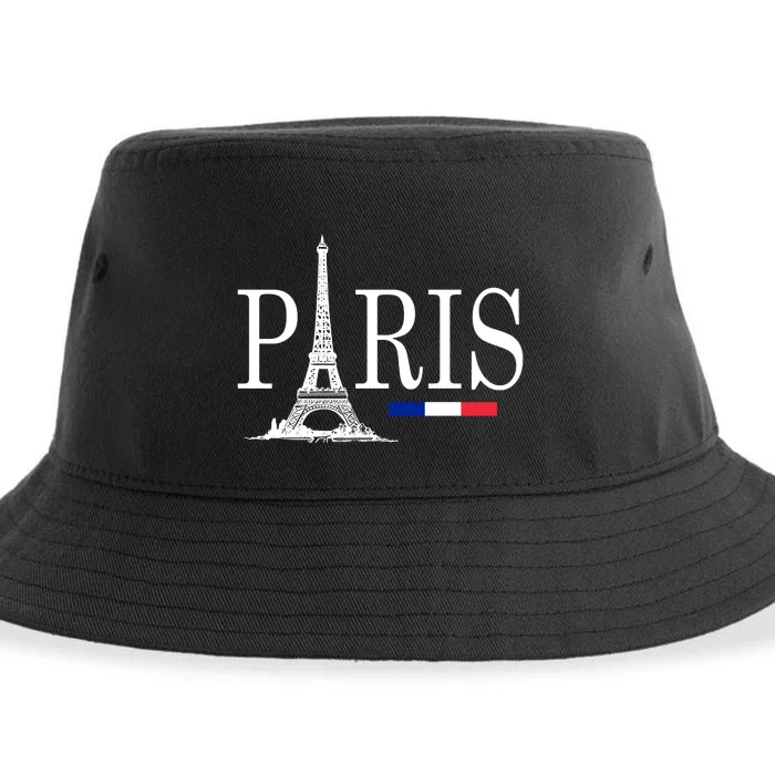 Paris Eiffel Tower Logo Sustainable Bucket Hat