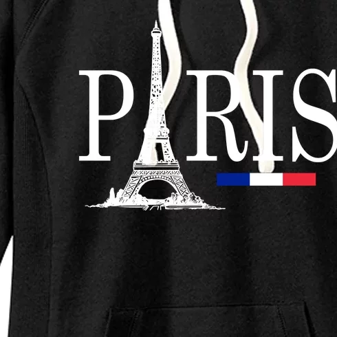 Paris Eiffel Tower Logo Women's Fleece Hoodie