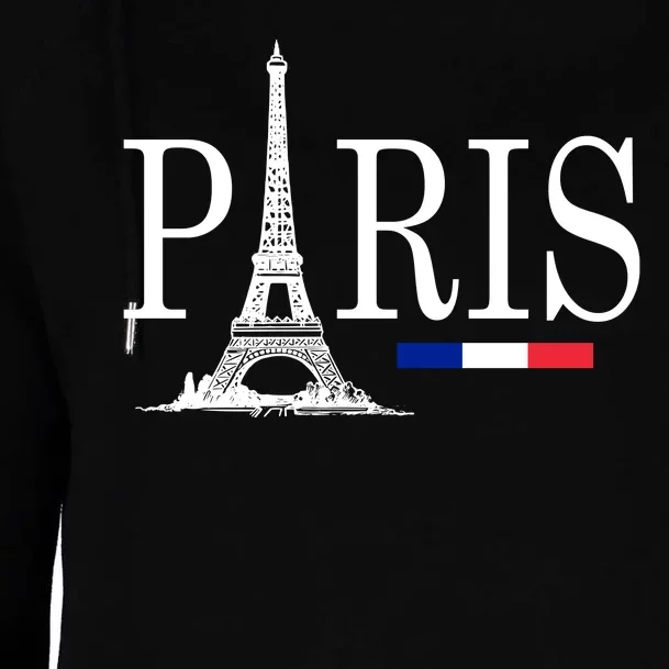 Paris Eiffel Tower Logo Womens Funnel Neck Pullover Hood