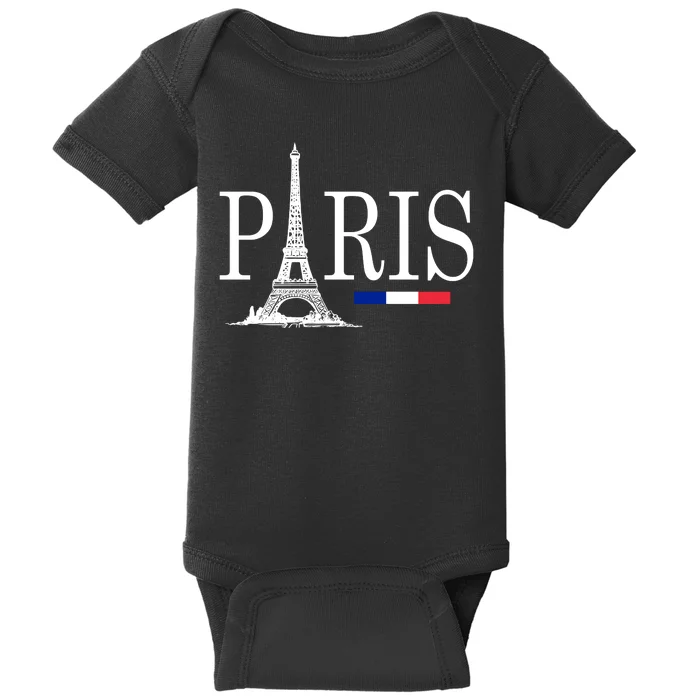 Paris Eiffel Tower Logo Baby Bodysuit