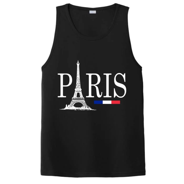 Paris Eiffel Tower Logo Performance Tank