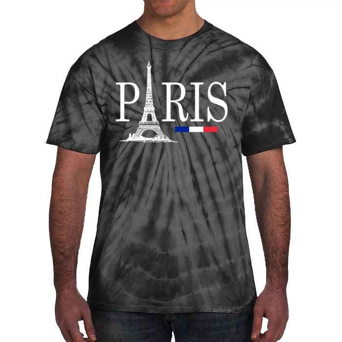 Paris Eiffel Tower Logo Tie-Dye T-Shirt