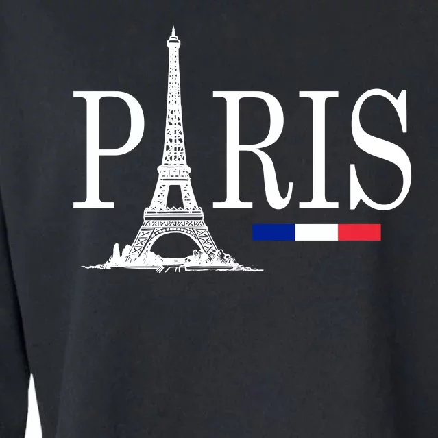 Paris Eiffel Tower Logo Cropped Pullover Crew