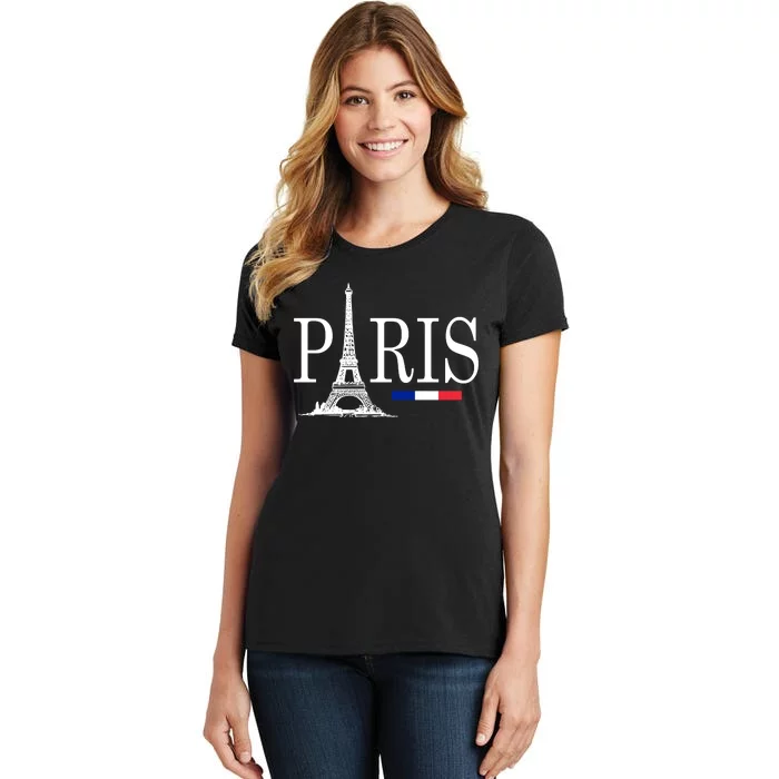 Paris Eiffel Tower Logo Women's T-Shirt