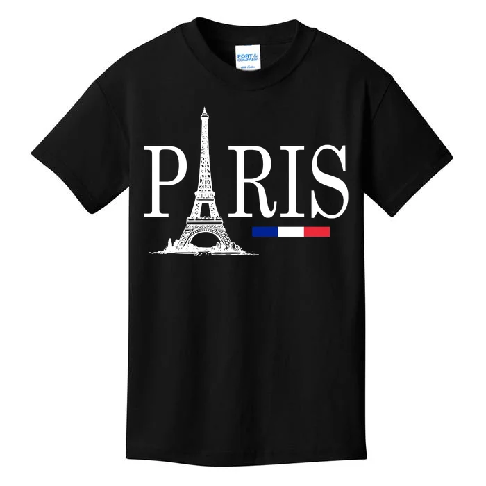 Paris Eiffel Tower Logo Kids T-Shirt