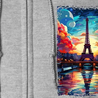 Paris Eiffel Tower I Love Paris Souvenir France Full Zip Hoodie