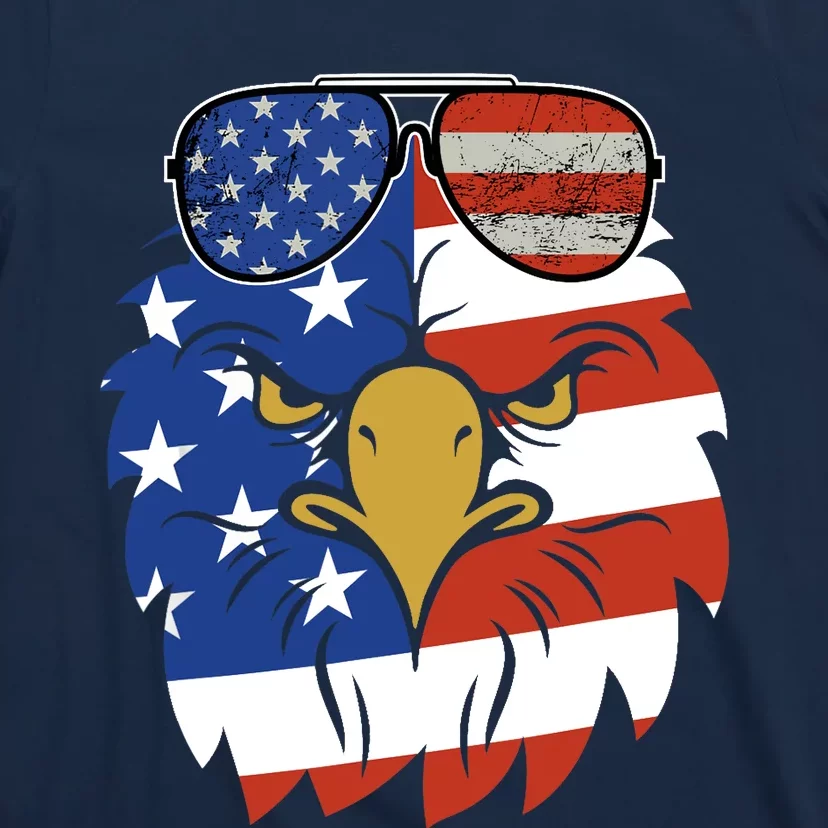 Patriotic Eagle Tee - 4th of July Sunglass USA American Flag T-Shirt