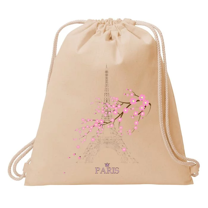 Paris Eiffel Tower The Sign Of Love France Parisian Home Drawstring Bag