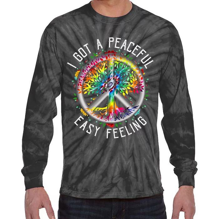 Peaceful EasyFeeling Tie Dye Hippie 1960s Vibes Tie-Dye Long Sleeve Shirt