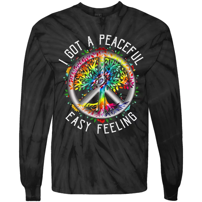 Peaceful EasyFeeling Tie Dye Hippie 1960s Vibes Tie-Dye Long Sleeve Shirt