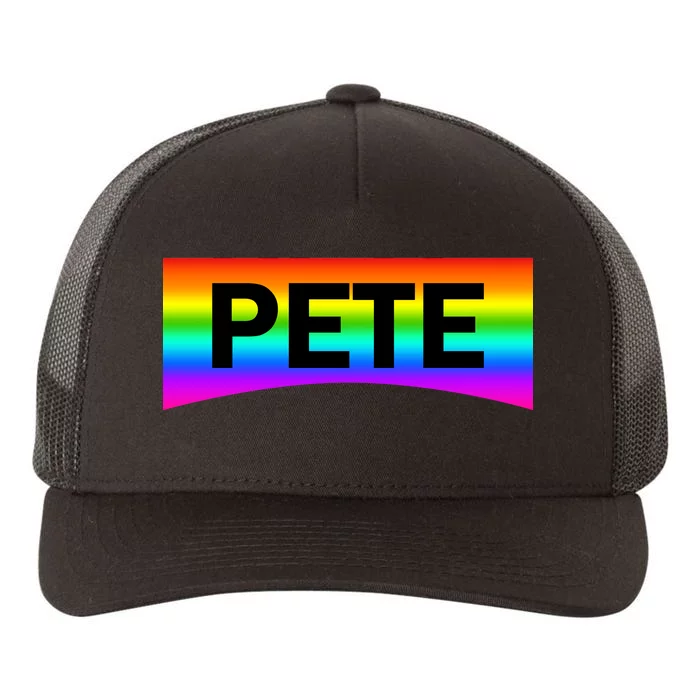 Pete Buttigieg LGBT Rainbow Yupoong Adult 5-Panel Trucker Hat