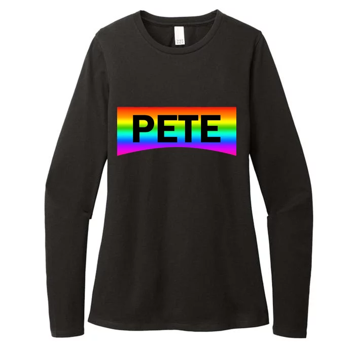 Pete Buttigieg LGBT Rainbow Womens CVC Long Sleeve Shirt