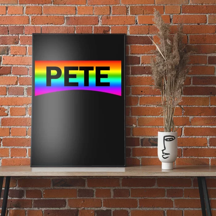 Pete Buttigieg LGBT Rainbow Poster