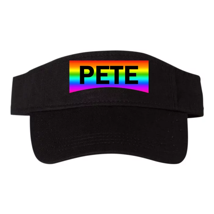 Pete Buttigieg LGBT Rainbow Valucap Bio-Washed Visor