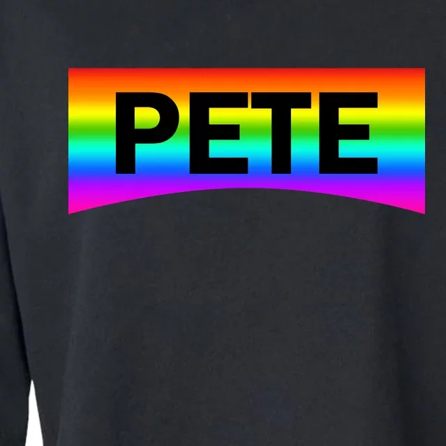 Pete Buttigieg LGBT Rainbow Cropped Pullover Crew