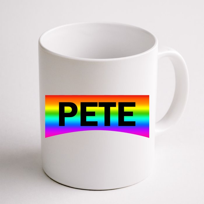 Pete Buttigieg LGBT Rainbow Front & Back Coffee Mug