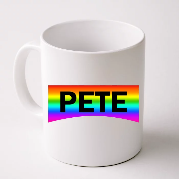 Pete Buttigieg LGBT Rainbow Front & Back Coffee Mug