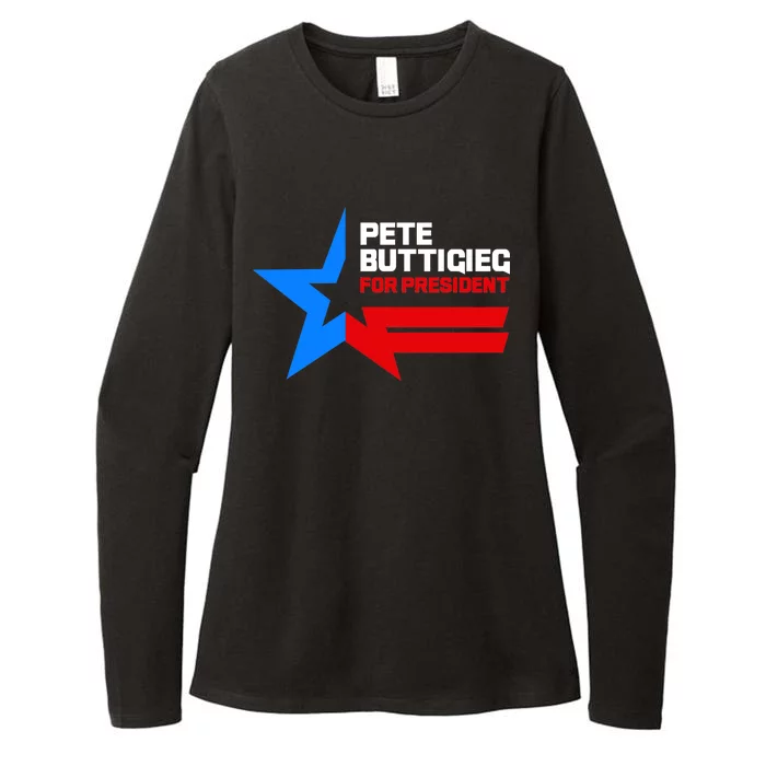 Pete Buttigieg Presidential Star Womens CVC Long Sleeve Shirt