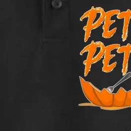 Peter Peter Pumpkin Eater- Pumpkin Face Dry Zone Grid Performance Polo