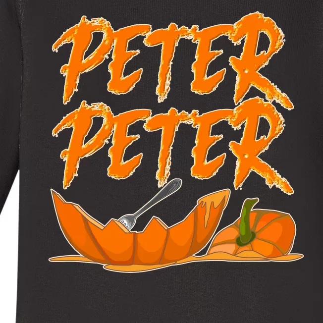 Peter Peter Pumpkin Eater- Pumpkin Face Baby Long Sleeve Bodysuit