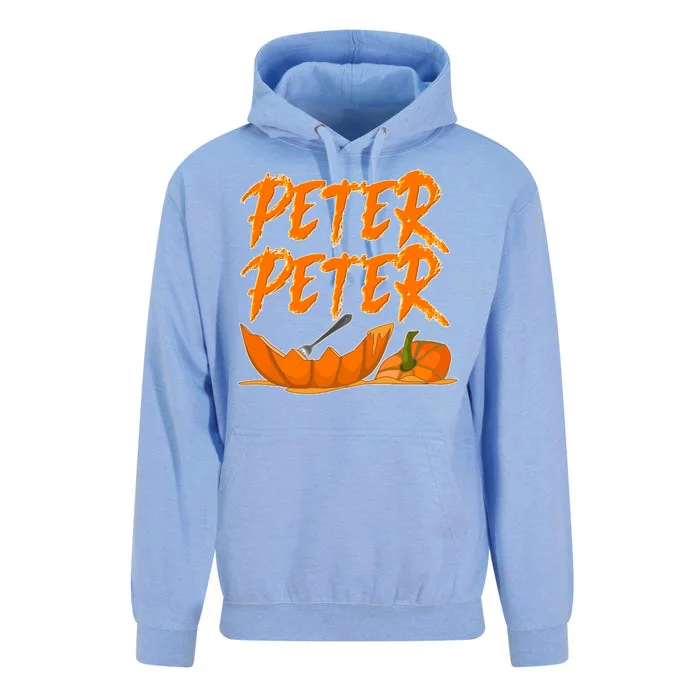 Peter Peter Pumpkin Eater- Pumpkin Face Unisex Surf Hoodie