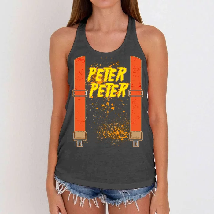 Peter Peter Pumpkin Eater Halloween Costume Women's Knotted Racerback Tank