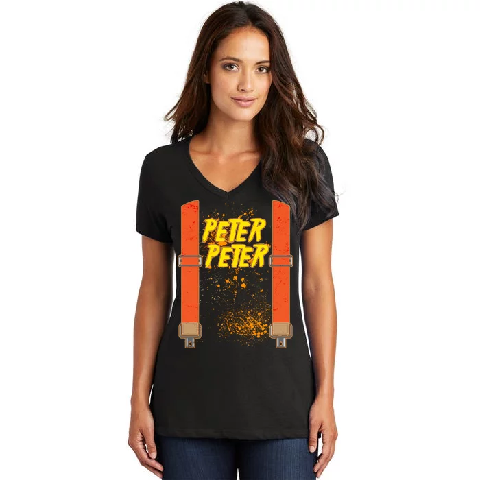 Peter Peter Pumpkin Eater Halloween Costume Women's V-Neck T-Shirt