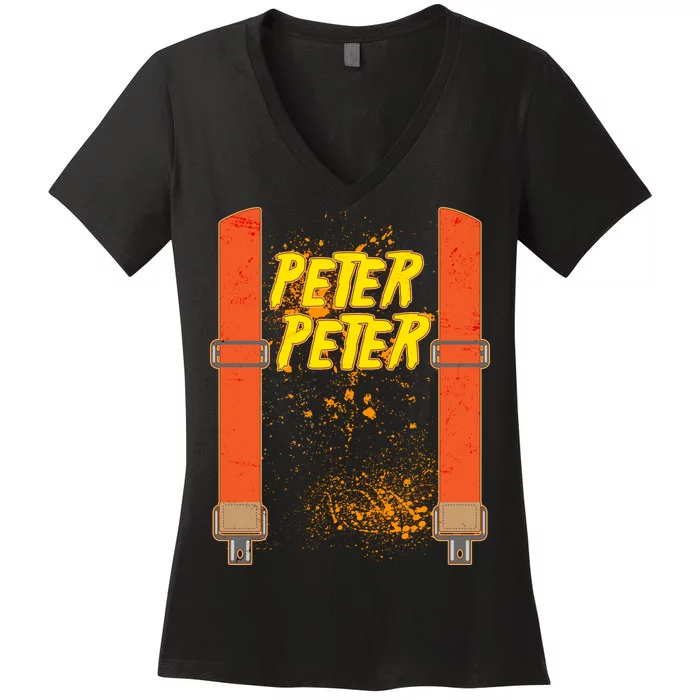 Peter Peter Pumpkin Eater Halloween Costume Women's V-Neck T-Shirt