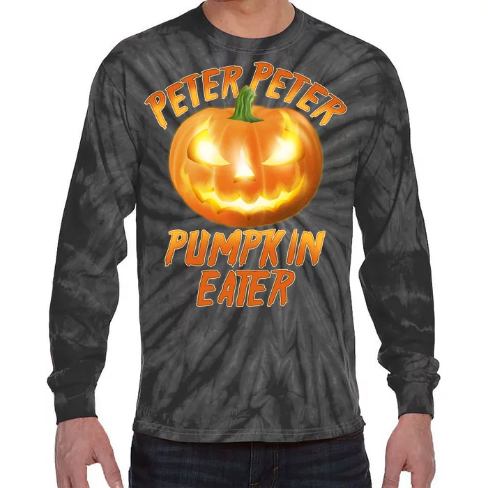 Peter Peter Pumpkin Eater Jack-o-lantern Tie-Dye Long Sleeve Shirt