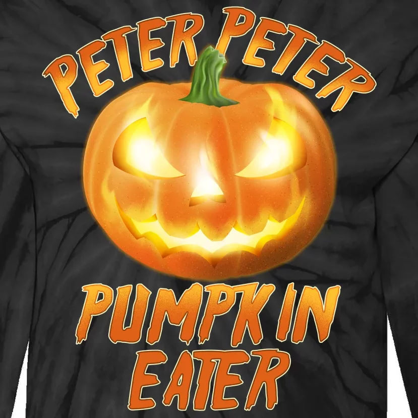 Peter Peter Pumpkin Eater Jack-o-lantern Tie-Dye Long Sleeve Shirt