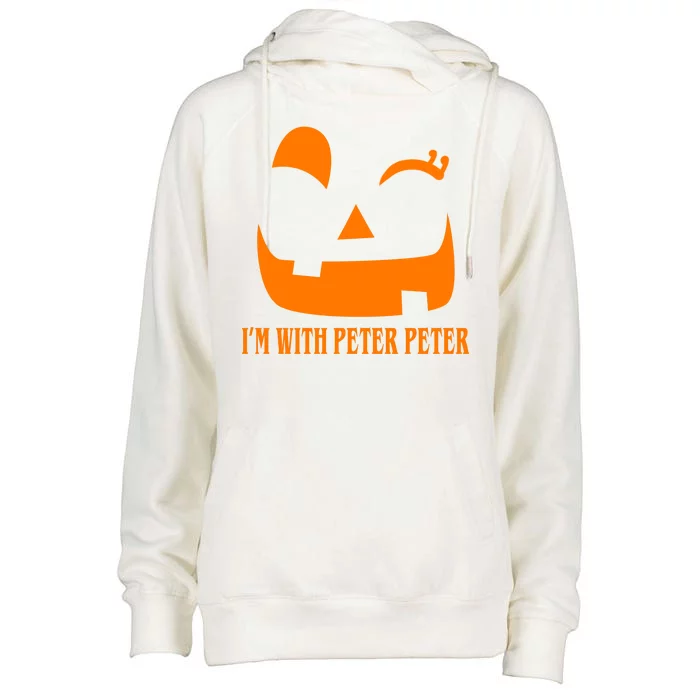 Peter Peter Pumpkin Eater Wife Couples Costume Womens Funnel Neck Pullover Hood