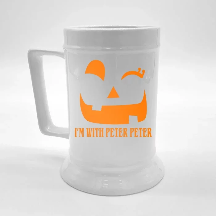 Peter Peter Pumpkin Eater Wife Couples Costume Front & Back Beer Stein