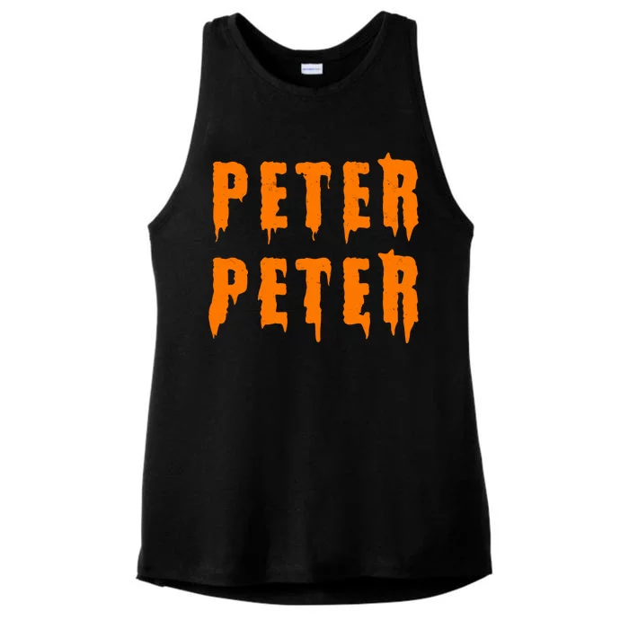 Peter Peter Spooky Halloween Funny Ladies Tri-Blend Wicking Tank