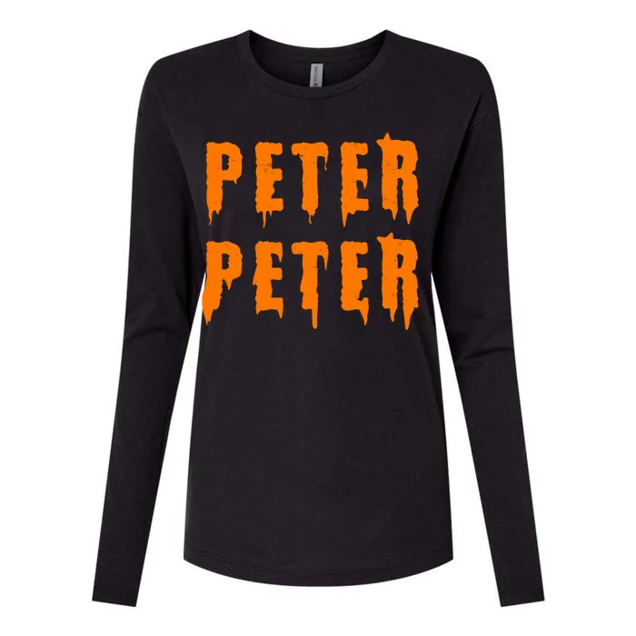 Peter Peter Spooky Halloween Funny Womens Cotton Relaxed Long Sleeve T-Shirt