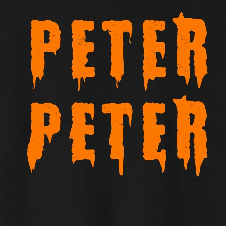 Peter Peter Spooky Halloween Funny Women's Crop Top Tee