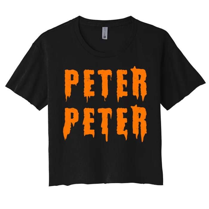 Peter Peter Spooky Halloween Funny Women's Crop Top Tee