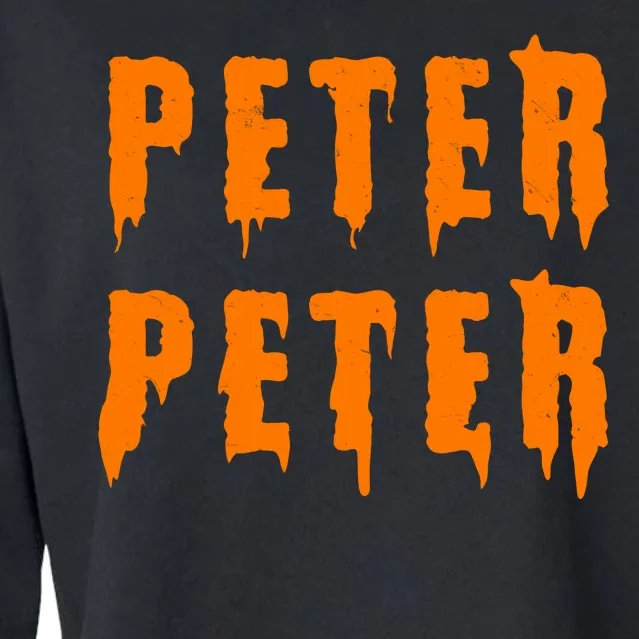 Peter Peter Spooky Halloween Funny Cropped Pullover Crew