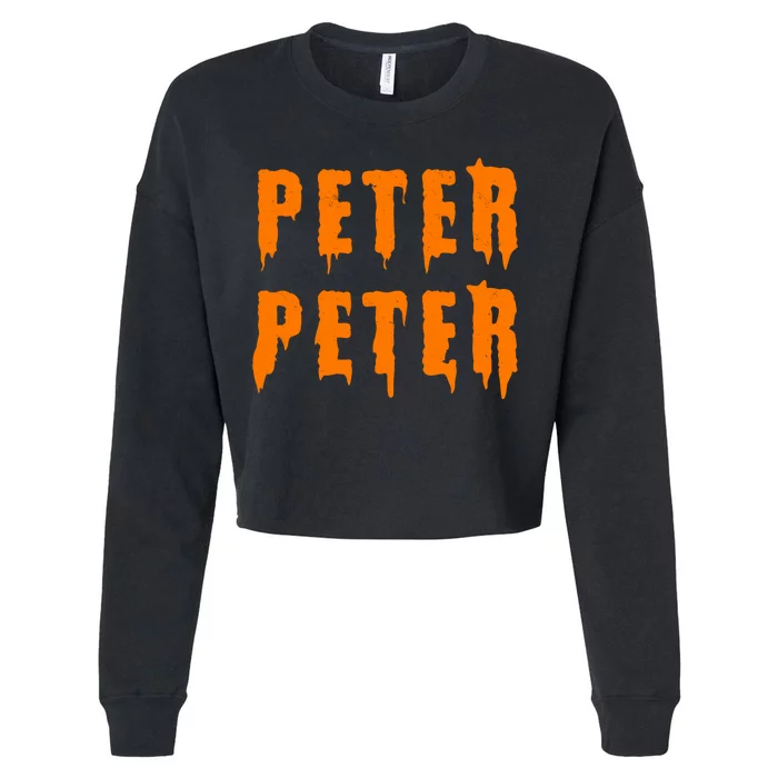 Peter Peter Spooky Halloween Funny Cropped Pullover Crew