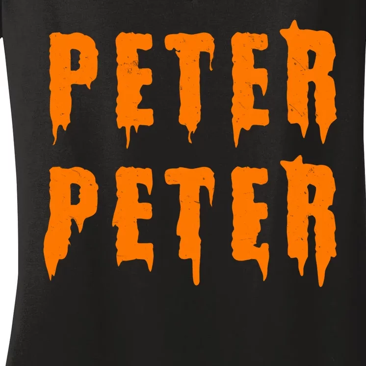 Peter Peter Spooky Halloween Funny Women's V-Neck T-Shirt