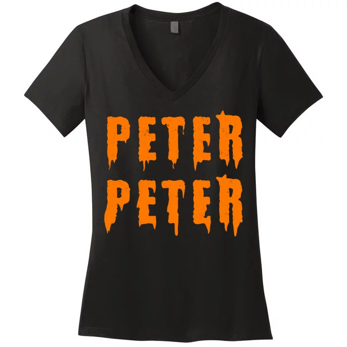 Peter Peter Spooky Halloween Funny Women's V-Neck T-Shirt