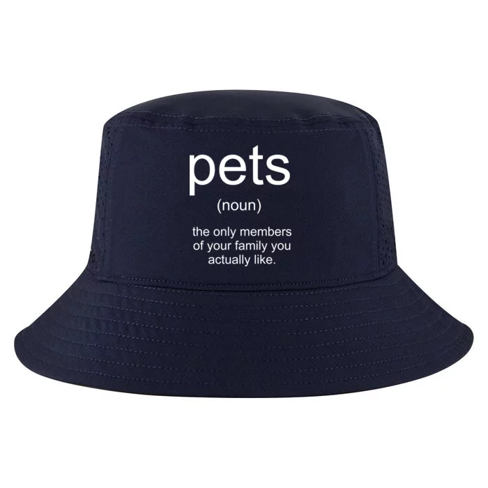 Pets Noun Members Of The Family You Like Cool Comfort Performance Bucket Hat