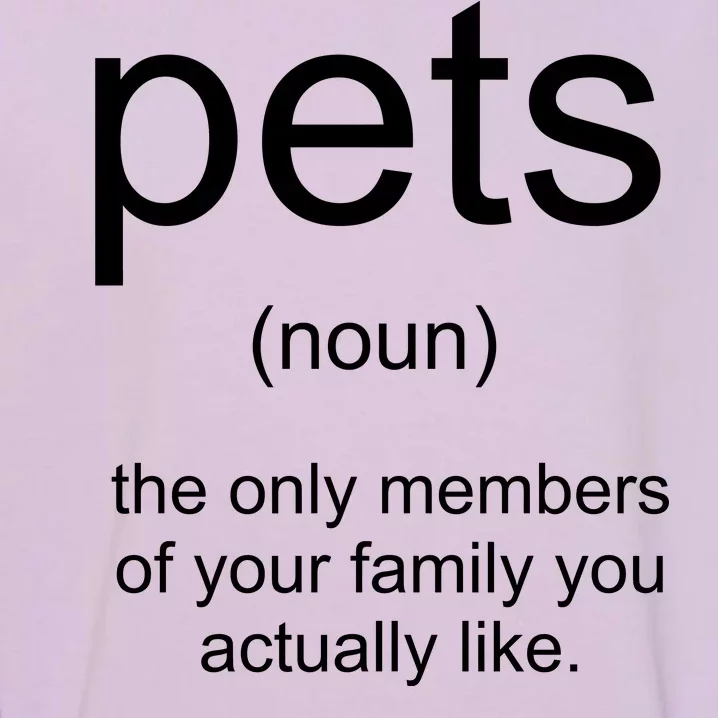 Pets Noun Members Of The Family You Like Garment-Dyed Sweatshirt