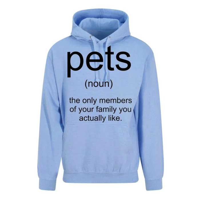 Pets Noun Members Of The Family You Like Unisex Surf Hoodie