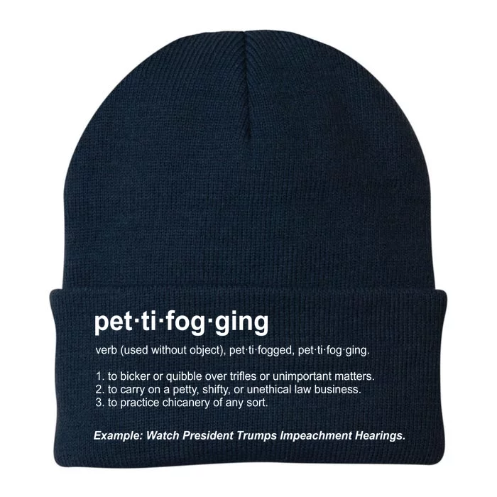 Pettifogging Impeachment Hearings Knit Cap Winter Beanie