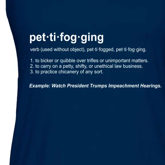 Pettifogging Impeachment Hearings Ladies Essential Flowy Tank