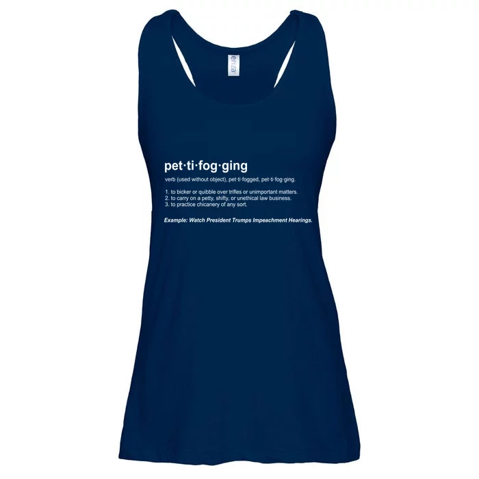 Pettifogging Impeachment Hearings Ladies Essential Flowy Tank