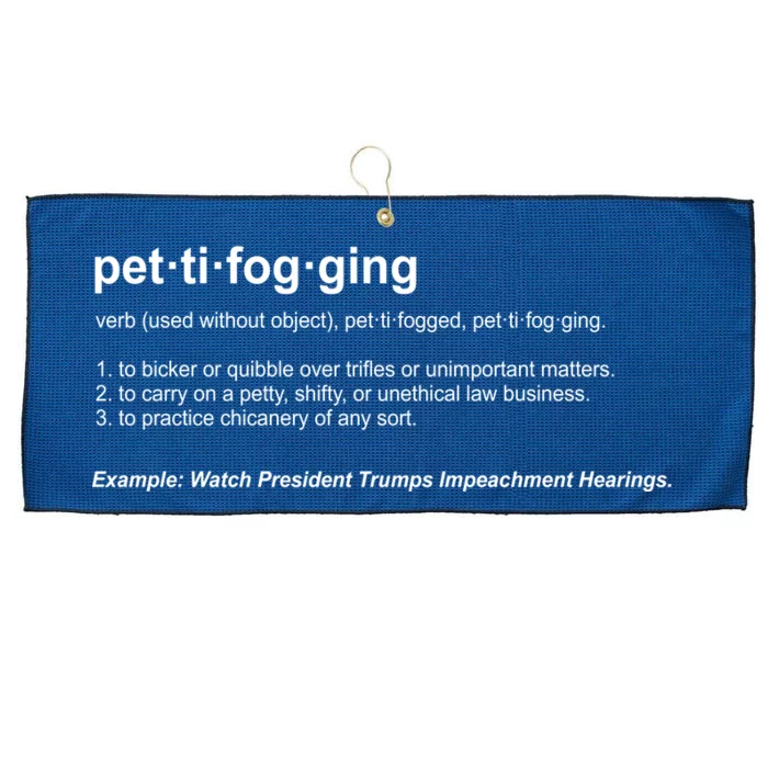 Pettifogging Impeachment Hearings Large Microfiber Waffle Golf Towel