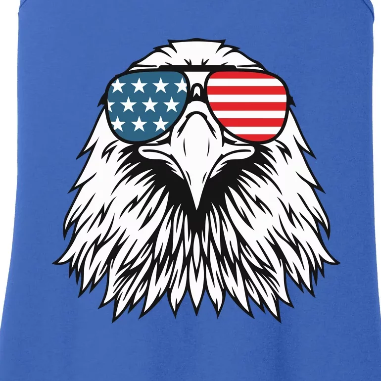 Patriotic Eagle USA Flag 4th Of July Ladies Essential Tank